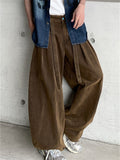 Men's Japanese Style Vintage High Street Straight Baggy Cargo Pants
