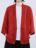 Men's Chinese Zen Style Butterflies Print Cardigan Shirts