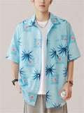 Men's Holiday Style Print Casual Short Sleeve Beach Shirts