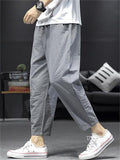 Men's Casual Cozy Striped Cropped Harem Pants