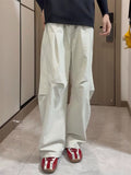 Mens Casual Streetwear Style Loose Fit Cargo Pants with Pockets