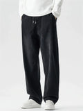 Men's Autumn Loose Fit Washed Casual Straight Leg Denim Pants