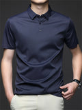Summer Men's Seamless Cool Short Sleeve Polo Shirts