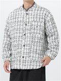 Men's Autumn Vintage Chinese Style Plaid Pockets Stand Collar Tangsuit Jackets