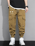 Men's Casual Workwear Jogger Pants Loose Fit Multi-Pockets
