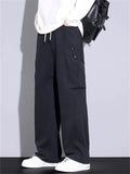 ‌Men's American Style Daily Wear‌ Loose Fit Straight Leg Cargo Pants with Pockets
