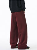 Men's Retro Comfy Contrast Trim Elastic Waist Wide Leg Pants