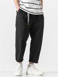 Men's Summer Casual Elastic Straight Cargo Cropped Pants