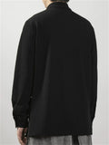 Oriental Style Stand Collar Long Sleeves Linen Shirt for Men