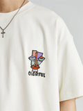 Abstract Face Embroidery Trendy T-shirt for Men