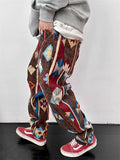 Men's Vintage Street Style Ethnic Style Jacquard Tapered Pants
