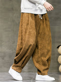 Men's Winter Thicken Comfy Loose-Fit Corduroy Bloomers Pants