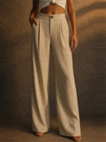 Women Comfy Wide Leg Trousers High Waist Summer Pants
