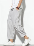 Men's Summer Comfort Simple Loose Fit Elastic Waist Carrot Pants