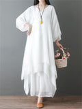 Women's Traditional Zen Flowing Dress Soft Linen Pants