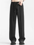‌Simple Comfy Spring Drawstring Loose Wide Leg Casual Pants for Men‌