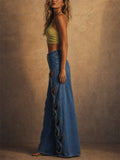 Women's Y2K Style Heart Cutout Wide Leg Baggy Denim Pants