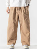Japanese Style Men's Trendy Cropped Straight Cargo Pants