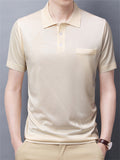 Summer Men's Cool Lapel Short Sleeve Polo Shirts