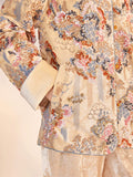 Oriental Embroidery Button Pocket Sequin Women's Jackets Stand Collar