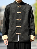 Men's Traditional Chinese Floral Brocade Mandarin Collar‌ Tang Jackets