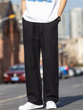 Men's Autumn Plain Color Simple Ramine Straight Leg Pants