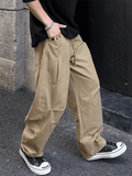 Mens Casual Streetwear Style Loose Fit Cargo Pants with Pockets