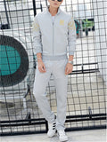 Men's Autumn Printed Casual Zip Up Sports Sweatshirts and Sweatpants Outfits