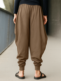 Men's Retro Solid Color Loose Hip-hop Drop Crotch Pants