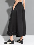 Women's High Waist Wide Leg Bell Bottom Cropped Pants