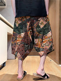 Men's Summer Ethnic Style Beach Bloomers Drop Crotch Capri Pants