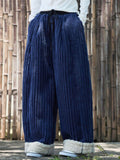 ‌Men's Winter Retro Warm Thermal Lined Corduroy Drawstring Pants