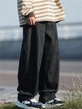 Japanese Style Men's Cozy Casual Straight Wide-Leg Denim Pants