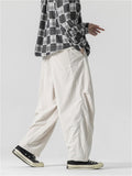 Men's Elastic Waist Warm Corduroy Pants for Autumn Winter
