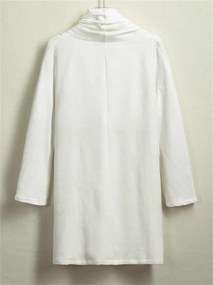 Men's Chinese Zen Style Solid Color Long Sleeve Cardigan Shirts