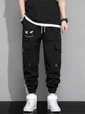 Men's Casual Workwear Jogger Pants Loose Fit Multi-Pockets