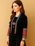Women's Ethnic Style Embroidered Patchwork Cardigan Jackets