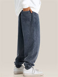 Men's Cotton Retro Large Size Distressed Jogger Sweatpants