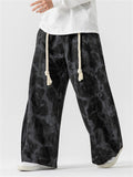Japanese Style Braided Rope Tie-Dye Oversized Pants for Men