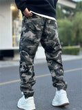 ‌Men's American Style Loose Fit Utility Cargo Jogger Pants Casual Streetwear‌