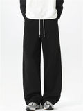 ‌Men's Casual Loose Fit Comfy Drawstring Wide Leg Sweatpants