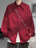 Men's Trendy Long Sleeve Button Up Textured Print Shirts