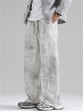 Men's Comfy Tie-dye Elastic Waist Wide Leg Straight Pants
