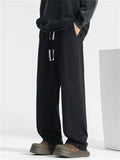 Men's Summer Comfy Cotton Solid Color Wide Leg Straight Pants