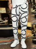 Men's Summer Casual Loose Fit Graphic Print Lightweight Pants
