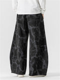 Japanese Style Braided Rope Tie-Dye Oversized Pants for Men