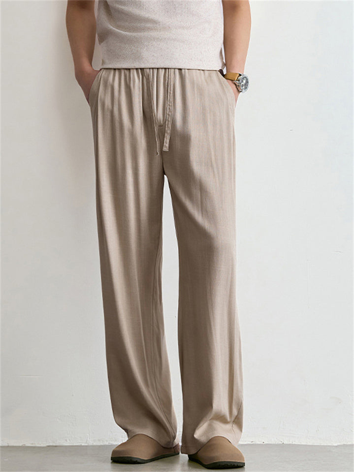 Men's Old Money Style Drawstring Casual Wide Leg Summer Pants