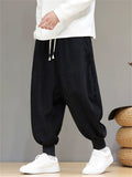 Men's Chinese Style Streetwear Corduroy Autumn Harem Jogger Pants