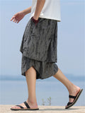 Men's Summer Ripped Asymmetric Capri Pants