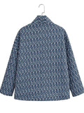 Women's Winter Retro Ethnic Style Geometric Print Cardigan Coat